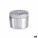 Boîte à bijoux Argenté Céramique 13,5 x 9,5 x 13,5 cm (6 Unités)