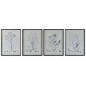 Painting DKD Home Decor Modern Botanical plants 45 x 2,5 x 60 cm (4 Units)
