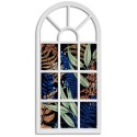 Molduras de Parede Janela Branco Vidro Plástico 34,5 x 2,5 x 69,5 cm (6 Unidades)