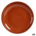 Prato de Jantar Barro cozido 23 x 2 x 23 cm Carne (10 Unidades)
