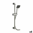 A shower head with a hose to direct the flow Berilo 9721159BC Silver Steel Plastic Squared 18 x 8 x 72,5 cm 3 Pieces (6 Units)