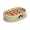 Soap dish Berilo B5598-4 Beige Resin 8 x 2,5 x 12,5 cm 12,5 x 2,5 x 8,5 cm (12 Units)