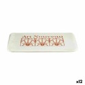 Bath rug Berilo Art Nouveau White Bronze 40 x 1,5 x 60 cm (12 Units)
