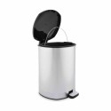Papelera con Pedal Berilo D002-1 Plateado Plástico 20 L (4 Unidades)