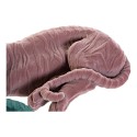 Figura Decorativa DKD Home Decor 36 x 17,5 x 13,3 cm Tigre Verde Resina Rosa Claro Flocado