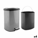 Papelera con Pedal Berilo D002-2 Gris oscuro Plástico 20 L (4 Unidades)