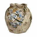 Figura Decorativa para Jardim Ibergarden ZD19026 Poliresina Vaso 27 x 27 x 27 cm (2 Unidades)