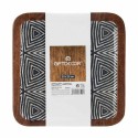 Centro de mesa Branco Castanho Preto Étnico 25 x 25 cm (6 Unidades)