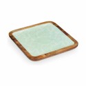 Centro de mesa Branco Castanho Verde Folha de planta 25 x 25 cm (6 Unidades)