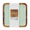 Centro de mesa Branco Castanho Verde Folha de planta 25 x 25 cm (6 Unidades)