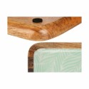 Centro de mesa Branco Castanho Verde Folha de planta 25 x 25 cm (6 Unidades)