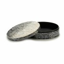 Caixa Decorativa Branco Preto Prateado Madrepérola Aglomerado 25 x 8,5 x 25 cm (4 Unidades)