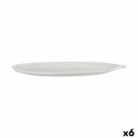 Tabuleiro Branco Madeira MDF Folha de planta 49 x 2,7 x 17,3 cm Decoração (6 Unidades)