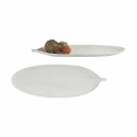 Tabuleiro Branco Madeira MDF Folha de planta 49 x 2,7 x 17,3 cm Decoração (6 Unidades)
