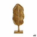 Figura Decorativa Folha de planta Dourado 6,5 x 33,3 x 10 cm (12 Unidades)