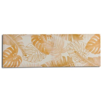 Leinwand Pflanzenblatt Gold 90 x 30 x 1,5 cm (12 Stück)