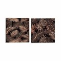 Lienzo Hoja de planta Negro 1,5 x 40 x 40 cm (16 Unidades)