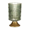 Lanterna LED Verde Dourado Vidro 10,7 x 18 x 10,7 cm (6 Unidades)