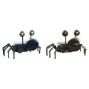 Tafelklok DKD Home Decor Animal 23 x 22 x 14 cm Prateado Azul Ferro Vintage (2 Unidades)