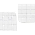Alfombrilla Antideslizante para Ducha Berilo BM509 - 310 Blanco PVC 67,7 x 38,5 x 0,7 cm Cuadros (6 Unidades)