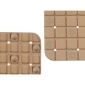 Alfombrilla Antideslizante para Ducha Berilo BM509S - 316 Beige PVC 50,3 x 50,3 x 0,7 cm Cuadros (6 Unidades)