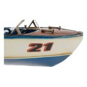 Véhicule DKD Home Decor Décoratif Bateau à moteur Métal (2 pcs) (31.5 x 14 x 13 cm)
