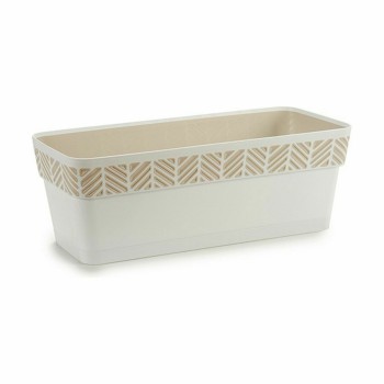 Jardinera Stefanplast Orfeo Blanco Plástico 18,5 x 17 x 49,3 cm (12 Unidades)