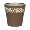 Self-watering flowerpot Stefanplast Gaia Brown Plastic 15 x 15 x 15 cm (12 Units)