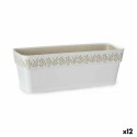 Planter Stefanplast Gaia White Plastic 49,5 x 17 x 19 cm (12 Units)