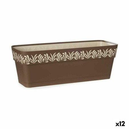 Floreira Stefanplast Gaia Castanho Plástico 18 x 17 x 49,5 cm (12 Unidades)