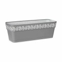 Planter Stefanplast Gaia Grey Plastic 49,5 x 17 x 19 cm (12 Units)