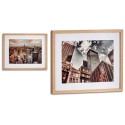 Pintura Edifício Madeira Vidro 43 x 3 x 53 cm (6 Unidades)
