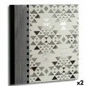 Pintura Étnico 78 x 2,5 x 78 cm (2 Unidades)