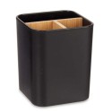 Suporte para a escova de Dentes Berilo B9041-BLACK Preto Bambu Polipropileno 9 x 11 x 9 cm (6 Unidades)
