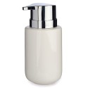 Seifenspender Berilo J1017-A-BLANCO Weiß Silberfarben Metall aus Keramik 300 ml 7 x 14,5 x 8,5 cm (6 Stück)