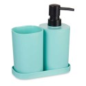 Badezimmer Set Berilo B8108-S3-MINT Schwarz grün Polypropylen (12 Stück)