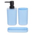 Conjunto de Banho Berilo B8108-S3-BLUE Azul Preto Polipropileno (12 Unidades)