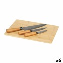 Conjunto de Facas Kinvara KT216102 Castanho Bambu Tábua de corte Queijo (6 Unidades)