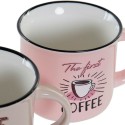 Tazza Mug DKD Home Decor Coffee Porțelan Bone China (180 ml) (4 pcs)