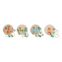 Jogo de madeira DKD Home Decor Madeira Multicolor 4 Peças 9 x 9 x 12 cm