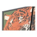 Pintura DKD Home Decor 52 x 2,7 x 72 cm Tigre Moderno (2 Unidades)