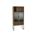 Armário DKD Home Decor Preto Madeira Metal Cristal (70 x 34.5 x 160 cm)