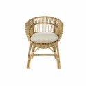 Sedia da giardino DKD Home Decor Bianco Multicolore Naturale Metallo 63 x 70 x 85 cm
