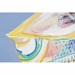 Pintura DKD Home Decor Tela 80 x 2,8 x 80 cm Vaso Moderno (2 Unidades)