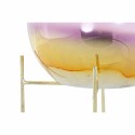 Castiçais DKD Home Decor 8424001830619 Cor de Rosa Dourado Metal Cristal 19 x 19 x 20,5 cm