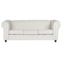 Sofa DKD Home Decor Weiß Braun Creme Holz 209 x 84 x 76 cm