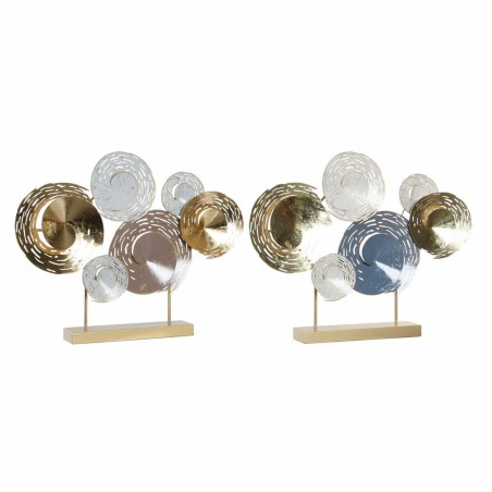 Statua Decorativa DKD Home Decor 65,4 x 9 x 51 cm Astratto Azzurro Dorato Marrone Moderno (2 Unità) Statua Decorativa DKD Home Decor 65,4 x 9 x 51 cm Astratto Azzurro Dorato Marrone Moderno (2 Unità)