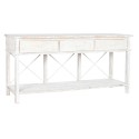 Console Home ESPRIT Branco Castanho Preto Metal Abeto 181 x 45 x 86 cm