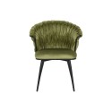 Chair DKD Home Decor Black Green Velvet Metal 66 x 60 x 84 cm