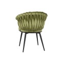 Sedia DKD Home Decor Nero Verde Velluto Metallo 66 x 60 x 84 cm